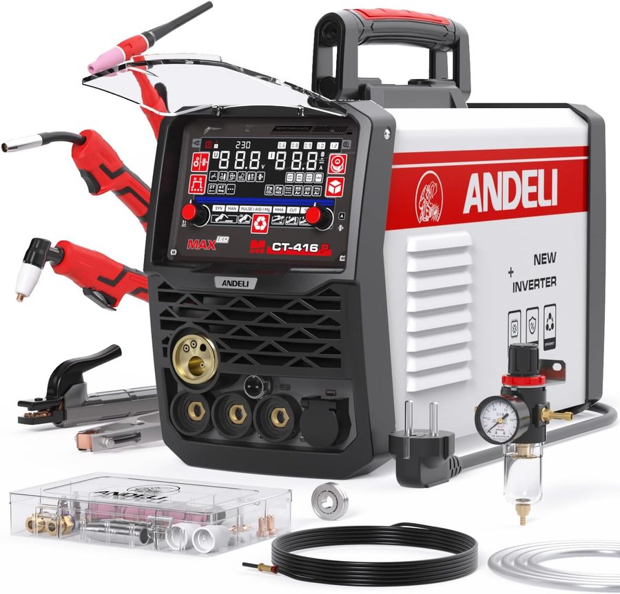 Poste à souder multiprocédé ANDELI 6 en 1 avec torche plasma